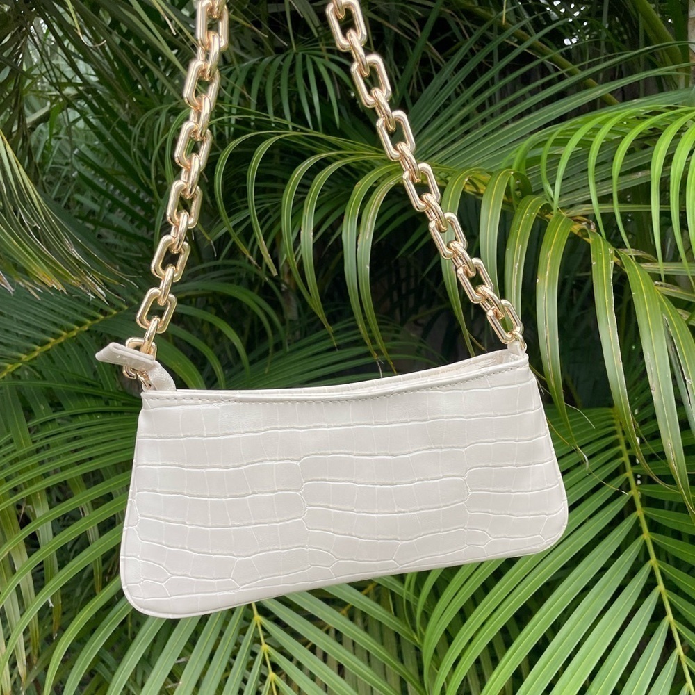 Zara Chain Link Python Embossed Purse - Picture 7 of 10